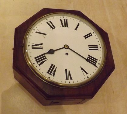 An Octagonal Gpo Fusee Dial Clock