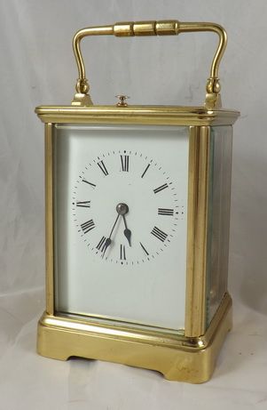 A French Brass Cased Strike/repeat Carriage Clock