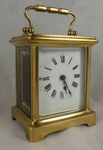 A Small French Brass Cased Carriage Clock