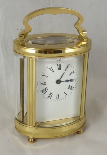 A French Oval Carriage Clock