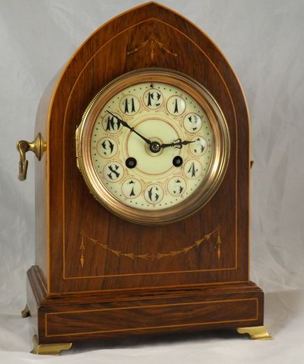 A Lancet Top Edwardian Mantel Clock