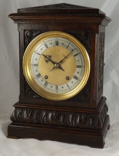 Victorian Oak Mantel Clock