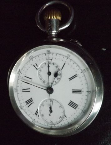 Silver Chronograph Pocket Watch