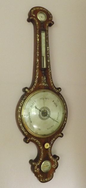 Victorian Rosewood and Mother of Pearl Barometer