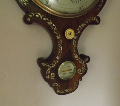 fig 1. Victorian Rosewood and Mother of pearl Barometer