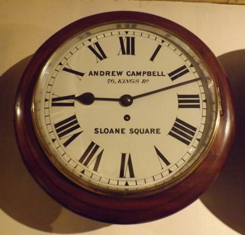 English Fusee Dial Clock by Campbell of Sloane Square