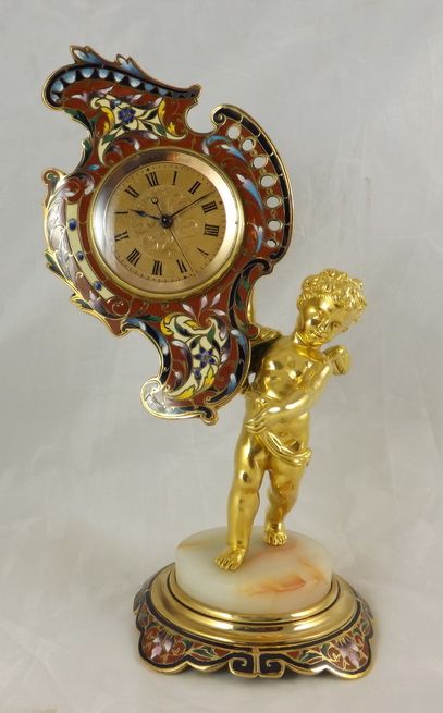 Champleve Enamel French Clock