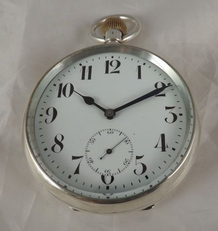 Solid Silver Goliath Pocket Watch
