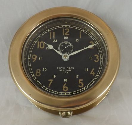 A WWII Ships Clock by Roth Bros