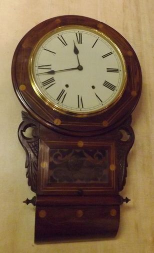 Decorative Walnut Dropdial Wall Clock