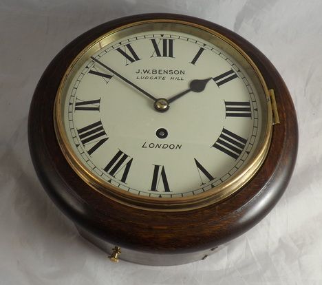 Small 8" Fusee Dial Clock by Jw Benson
