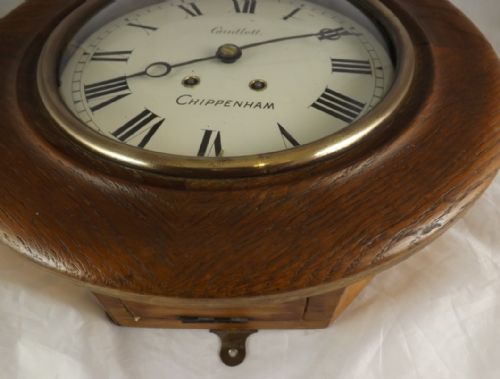 fig 1. Oak Cased Dial Clock by Gantlett, Chippenham