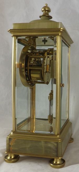 fig 1. Green Marble French Four Glass Clock