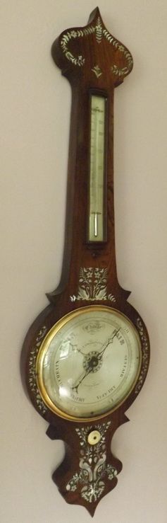 Rosewood Mercury Barometer with Mop Inlay
