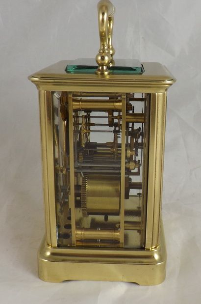 fig 1. French Brass Bell Striking Carriage Clock
