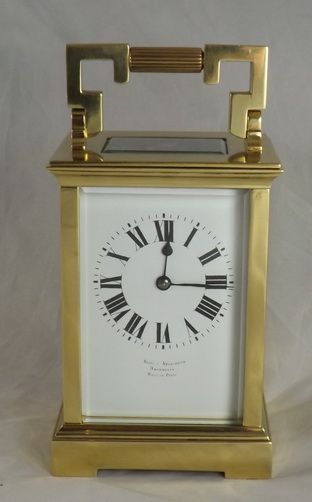 French Striking Carriage Clock by Snow, Harrogate
