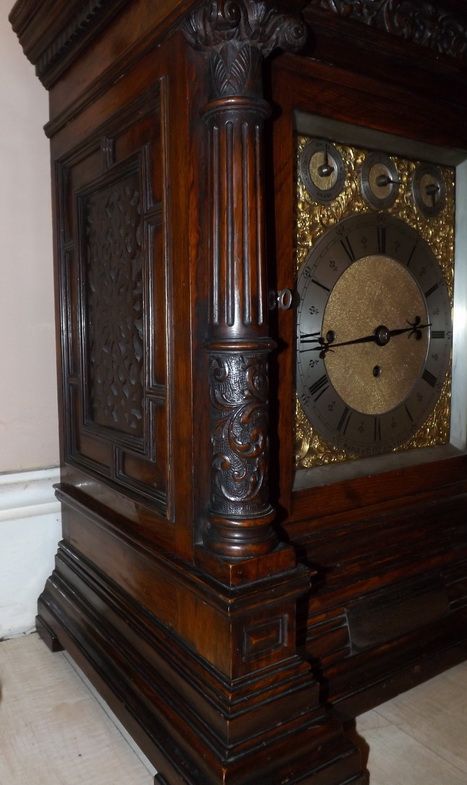 fig 1. Large Triple Fusee Bell Strike Bracket Clock