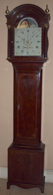 Georgian Moon Phase Longcase Clock by Edward Powell of Bristol