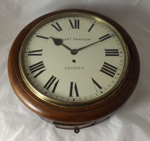 English Fusee Dial Clock by Traylen of Devizes