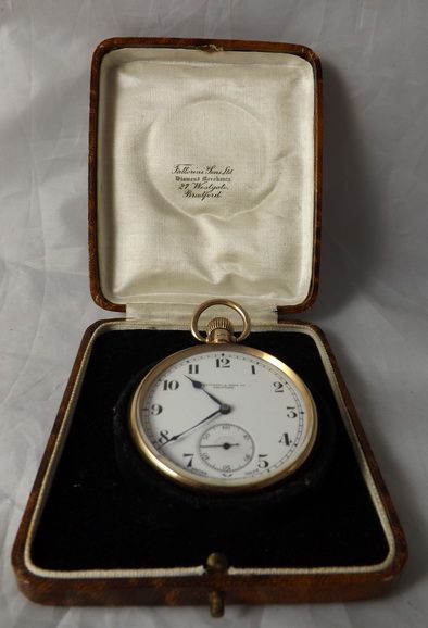 Gents 9ct Gold Pocket Watch, Bradford