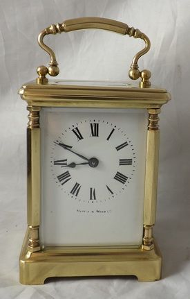 fig 1. French Brass Carriage Clock by Mappin & Webb