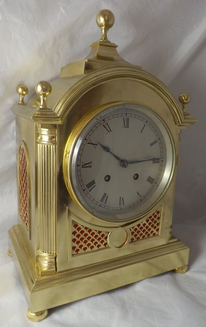 Georgian Style Brass Bracket Clock