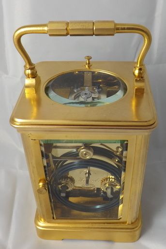 fig 1. Strike Repeat Gilded Case Carriage Clock by Rety Poll