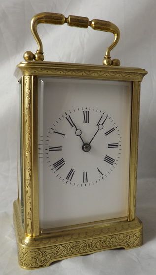 Engraved Case Carriage Clock