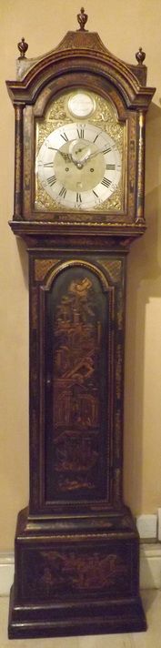 Chinoiserie Lacquered Georgian Longcase Clock