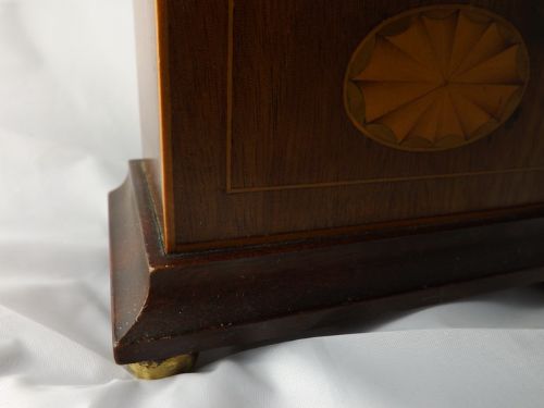 fig 1. Edwardian Arched Mantel Clock Fan Inlay