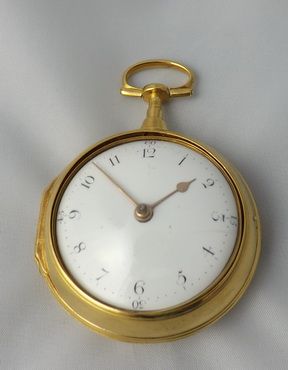 Georgian Gilt Pair Case Verge Pocket Watch