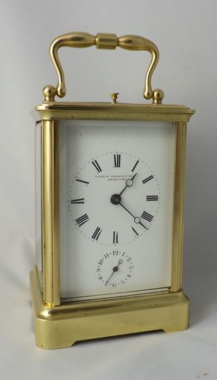 French Brass Striking and Repeating Carriage Clock