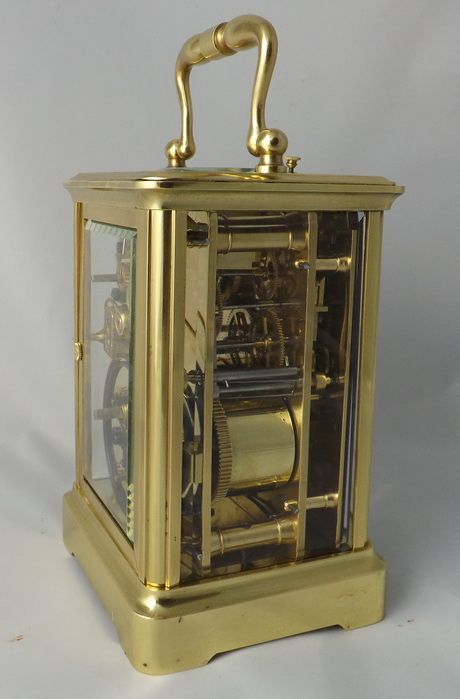 fig 1. French Brass Striking and Repeating Carriage Clock