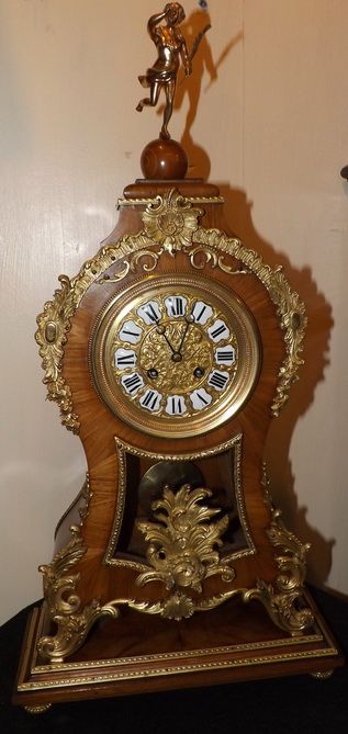 French Walnut Mantel Clock