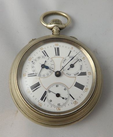 Calendar Dial Pocket Watch