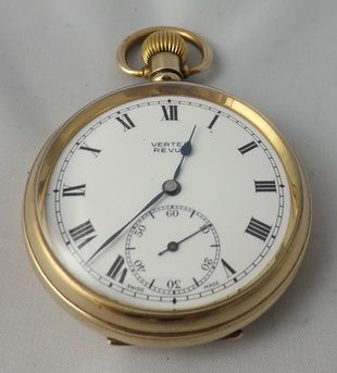 Gents Gold Plate Swiss Pocket Watch