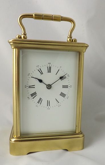 French Brass Carriage Clock by Richard of Paris