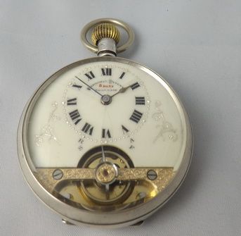 Hebdomas 8-Day Swiss Silver Pocket Watch