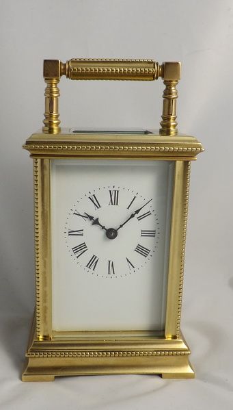 French Carriage Clock with Blockwork Edging