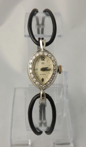 14k White Gold and Diamond Cocktail Watch