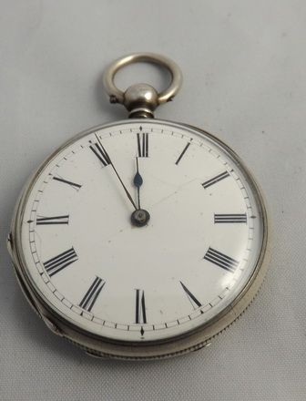 Midsize Silver Victorian Pocket Watch