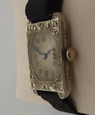 Ladies 18k White Gold Diamond Set Cocktail Watch