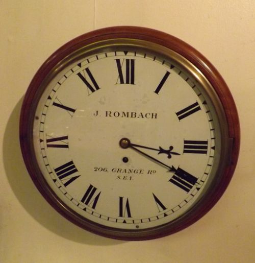 English Fusee Dial Clock by J Rombach