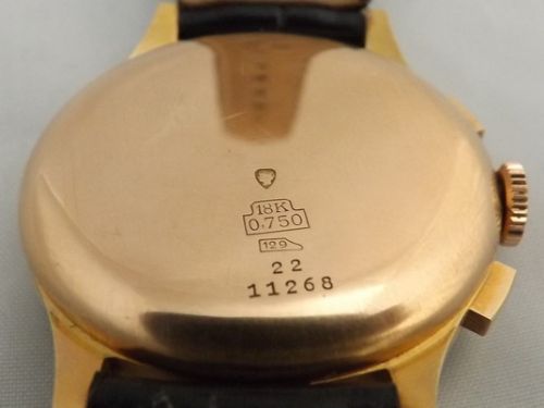 fig 1. Gents 18K Rose Gold Chronograph Wristwatch