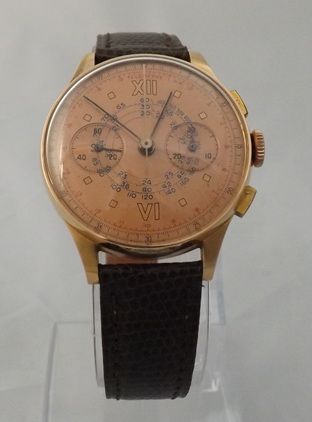Gents 18k Gold Chronograph Wristwatch