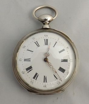 French Silver Pocket Watch