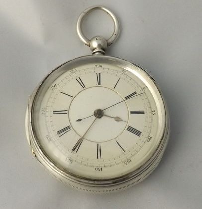 Silver Chronograph Pocket Watch