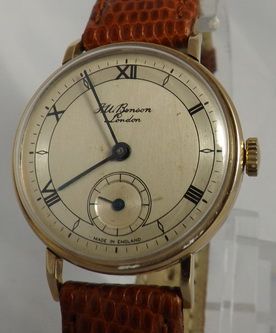 Jw Benson 9k Gold Gents Wristwatch 1949