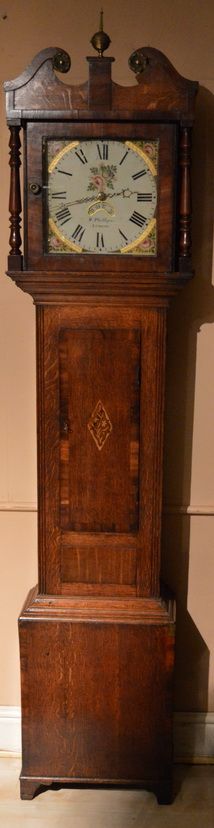 Oak, Rosewood and Mahogany Shropshire Longcase Clock