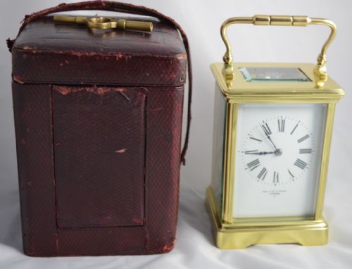 Brass Carriage Clock by Mappin & Webb